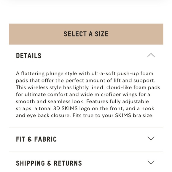 SKIMS WIRELESS FORM PUSH-UP PLUNGE BRA - Picture 7 of 7